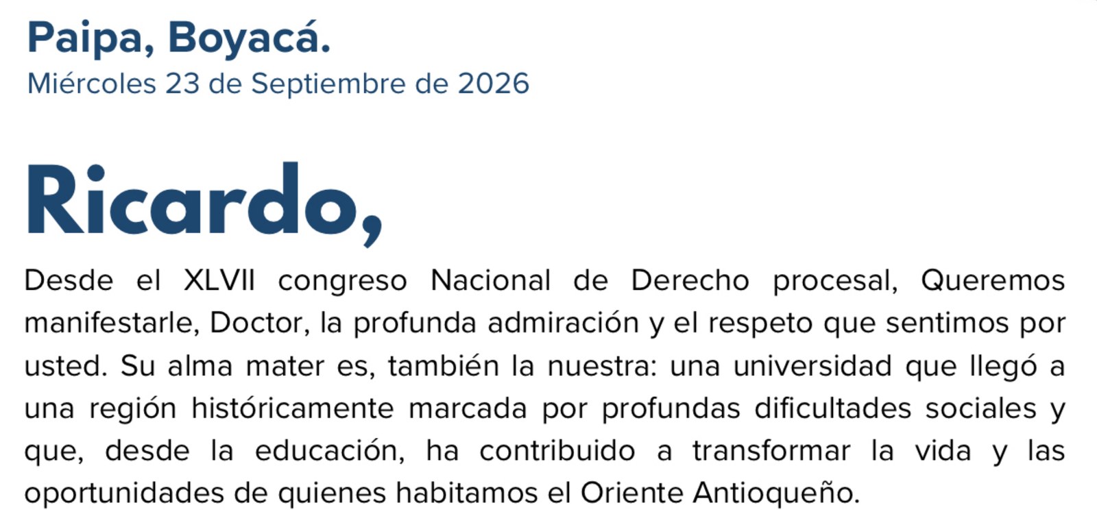 Una carta desde Paipa: el Derecho también se piensa desde las regiones