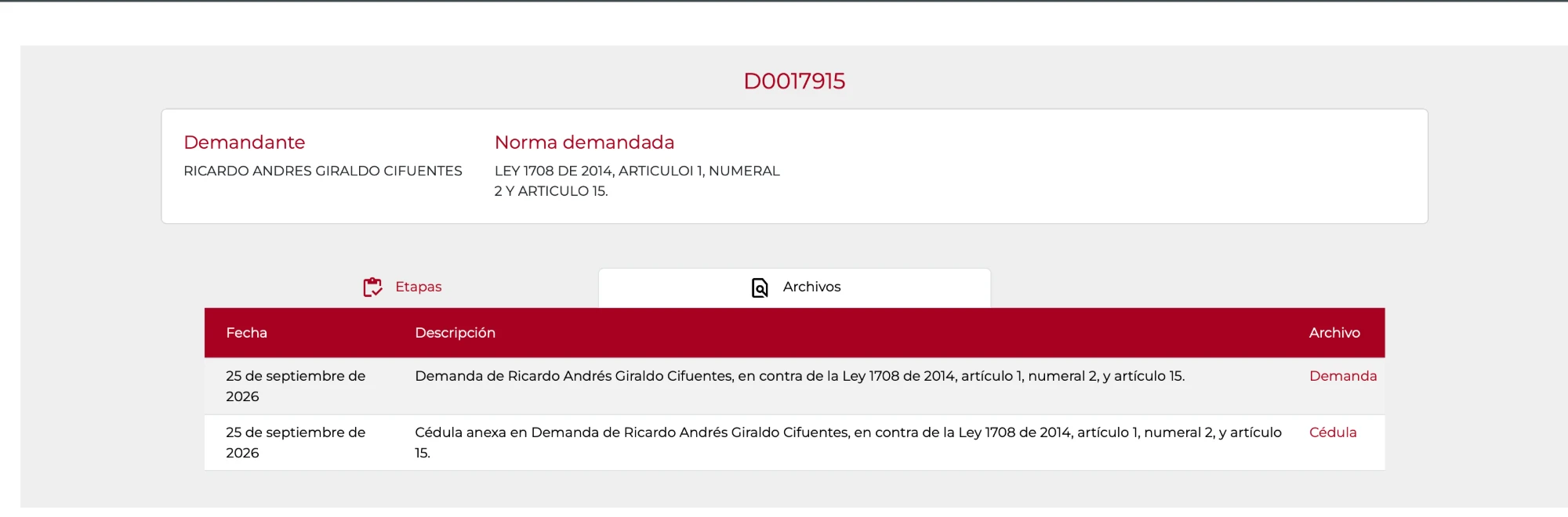 La Ley 1708 de 2014 permite extinguir el dominio por «deteriorar la moral social» sin que ninguna ley diga qué conductas lo hacen. Demanda de inconstitucionalidad, expediente D-0017915