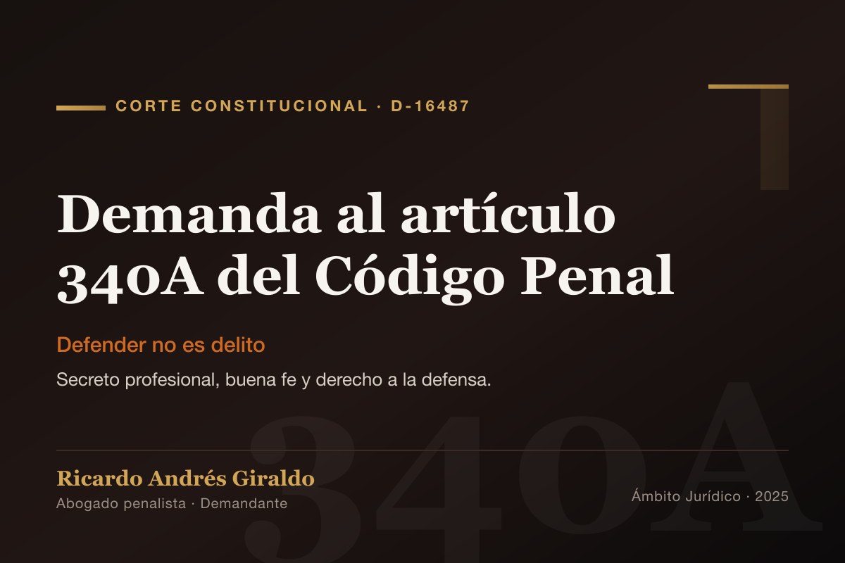 Demandan aparte de tipo penal sobre asesoramiento a grupos delictivos
